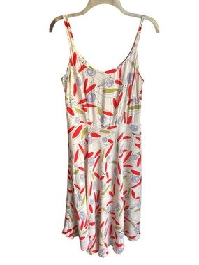 Vintage MCM mod print 90s Y2K sundress Basic Threads Santa Monica size Small